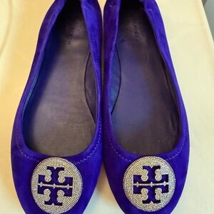 Tory Burch ELEANOR BALLET FLATS IN DEEP PURPLE